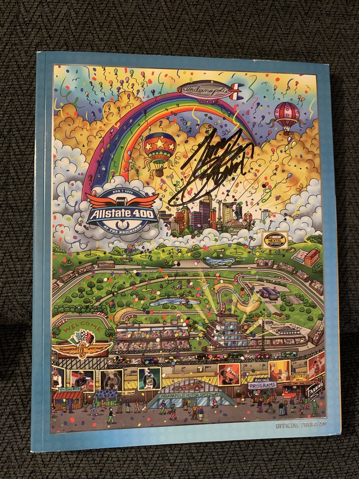 2005 Brickyard 400 Signed Program Winner Tony Stewart Unused New NASCAR auto
