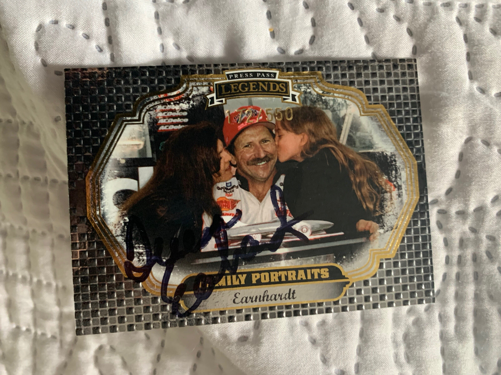SIGNED TRADING CARD TERESA EARNHARDT NASCAR AUTOGRAPHED PRESS PASS LEGENDS COLLECTIBLE MEMORABILIA
