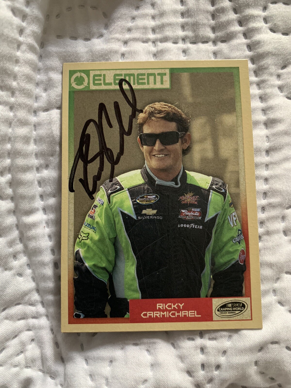 Signed Trading Card Ricky Carmichael Nascar Autographed Motocross AMA Supercross
