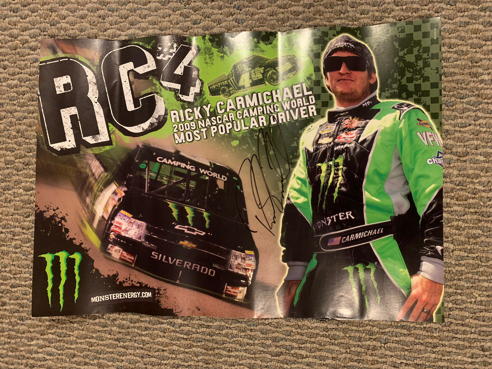 Ricky Carmichael Signed Poster Autographed Supercross Motocross Legend The GOAT
