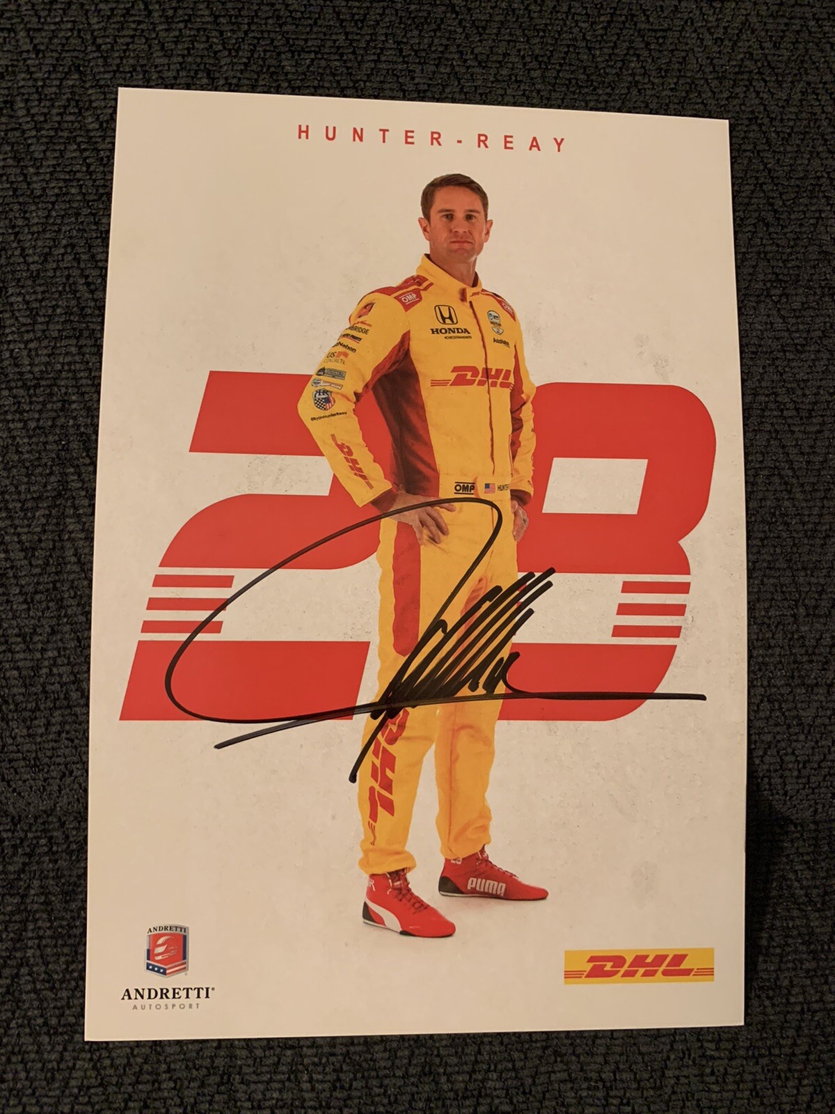 Ryan Hunter-Reay Indianapolis Indy 500 Signed Car Promo Card Autographed 2020
