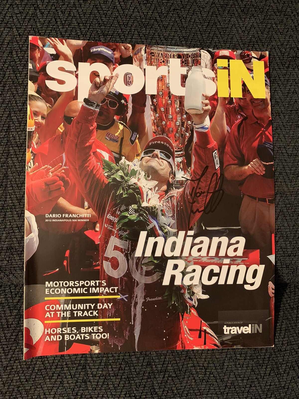 Dario Franchitti Signed Indy Car Indianapolis Magazine 500 Autographed
