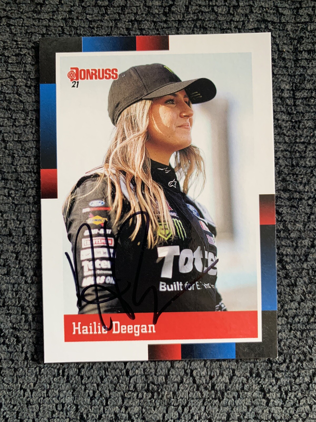 Hailie Deegan Signed Nascar Trading Card Autographed Donruss 2021
