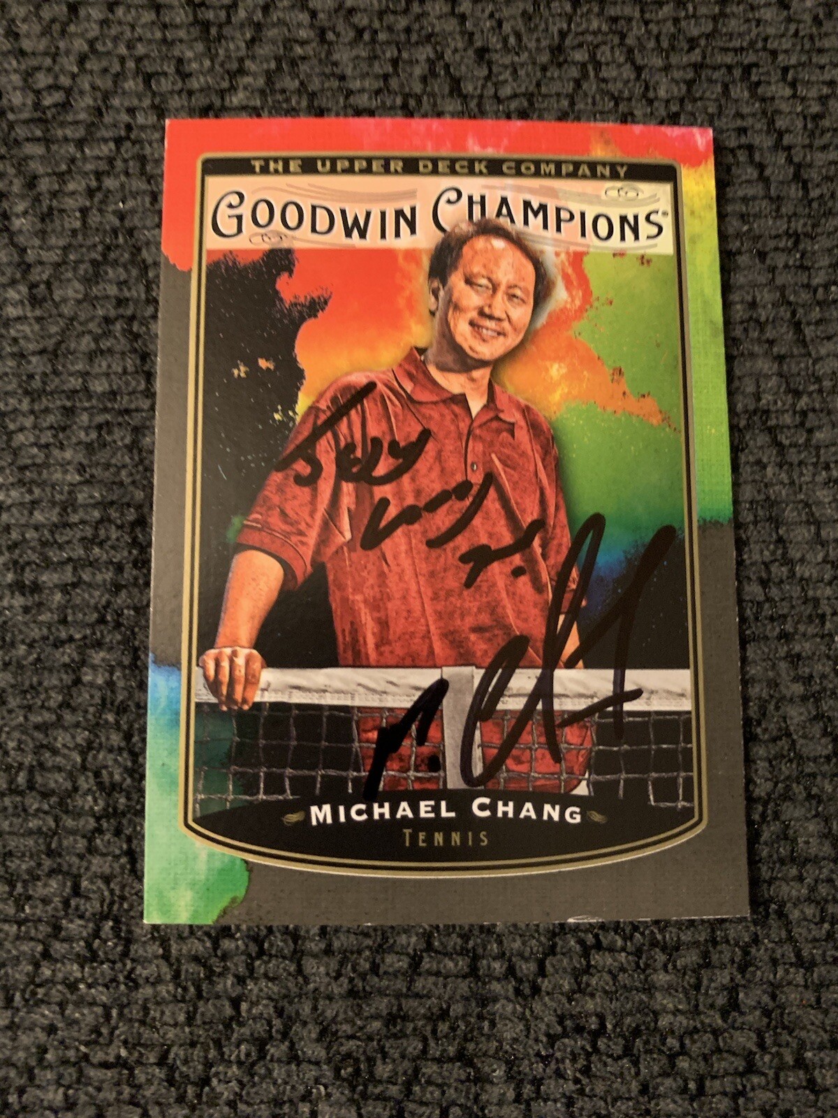 Michael Chang Signed Trading Card Goodwin Autographed Tennis Legend
