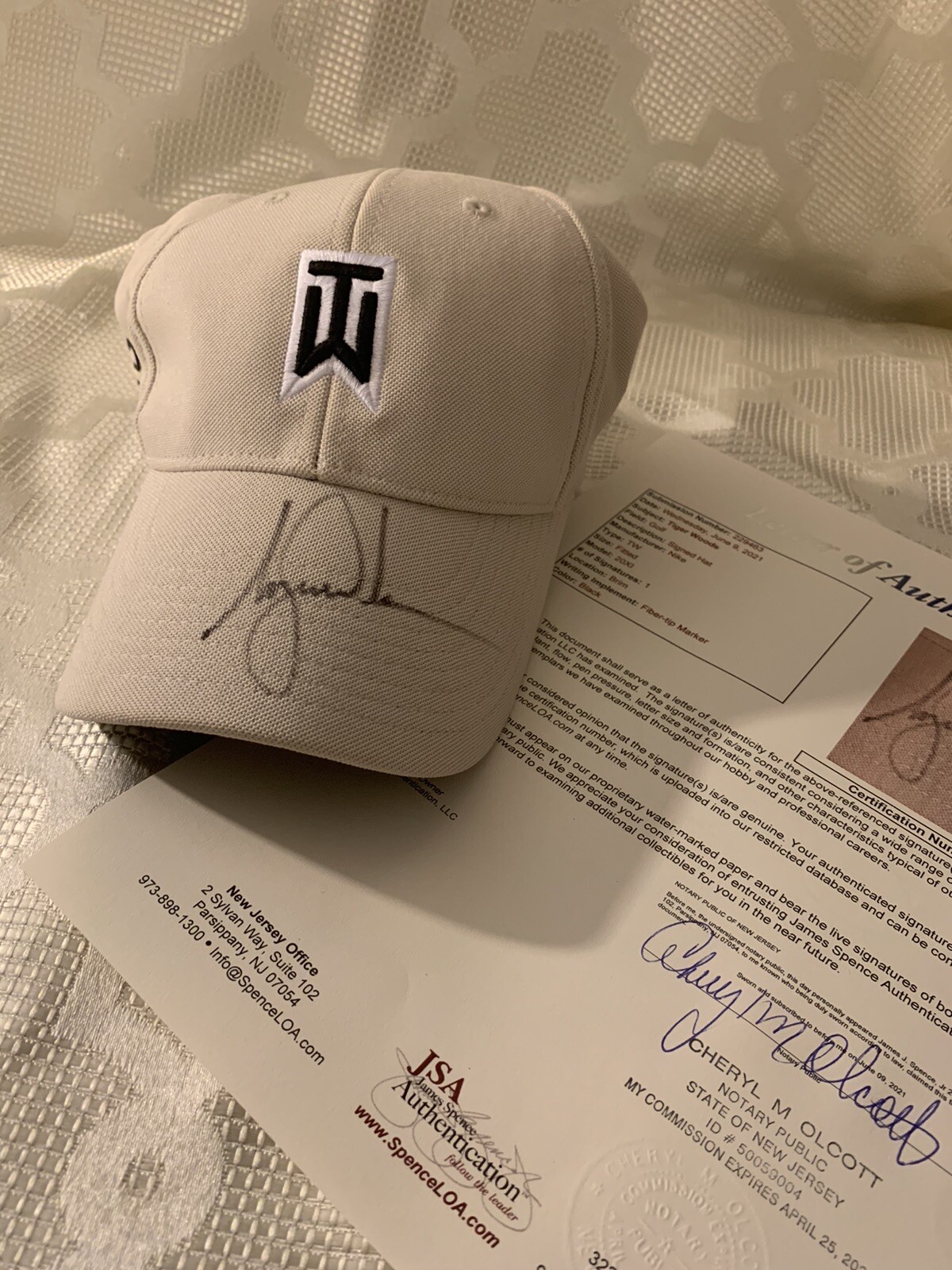 Tiger Woods Signed New Golf TW Hat JSA Authentication LOA COA Autographed
