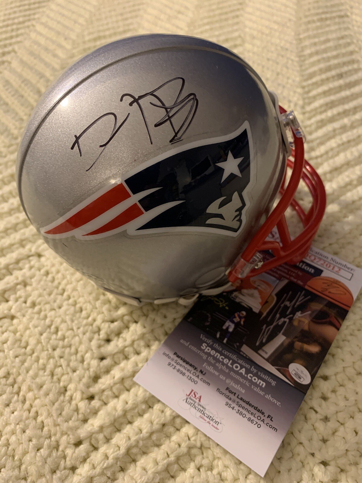 Dave Portnoy Signed Patriots Mini Helmet Auto JSA Authentication COA Barstool
