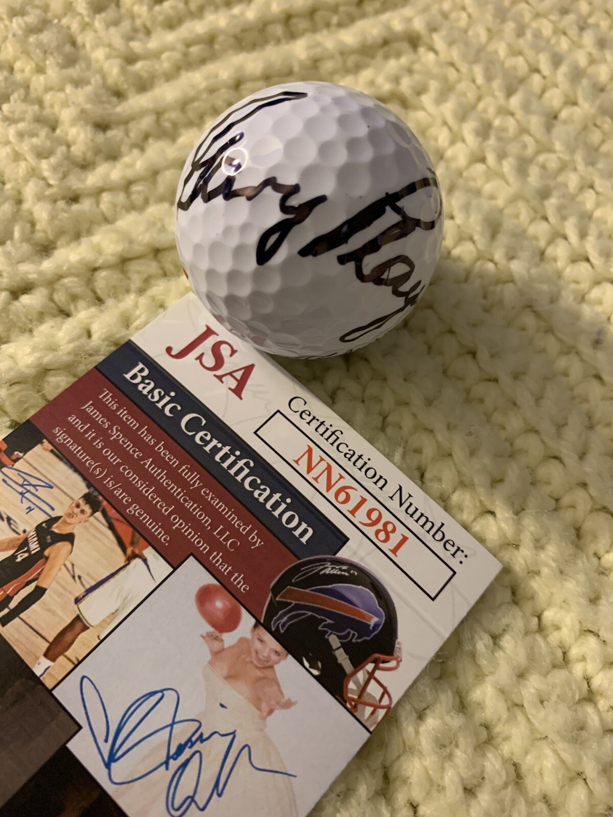 Gary Player Signed Masters Logo Ball Pga Tour Autographed JSA Authentication COA
