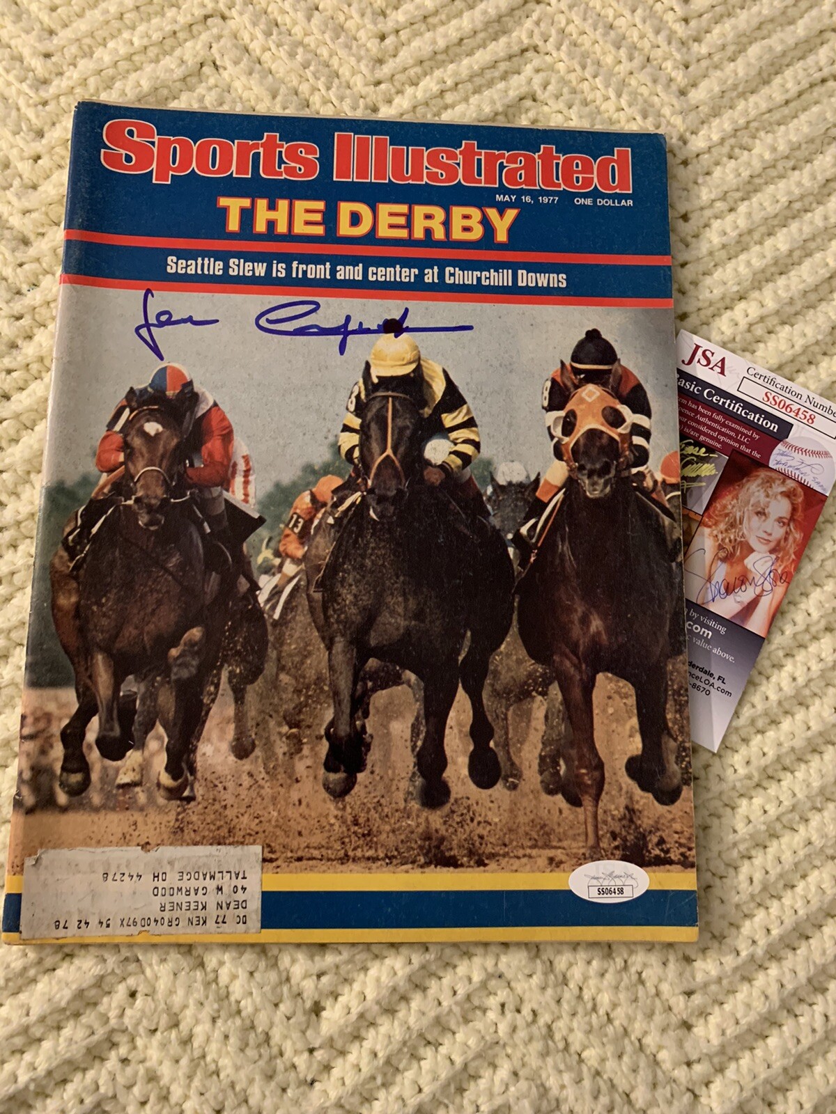 Jean Cruguet signed Sports Illustrated JSA Authentication COA
