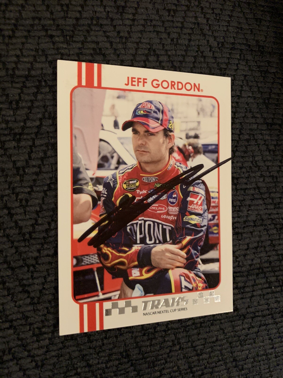 Jeff Gordon Signed Nascar Trading Card Racing Legend Autographed
