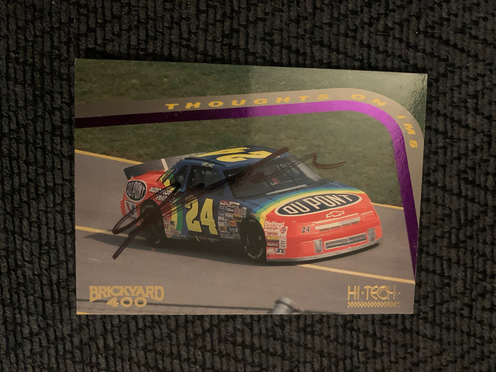 Jeff Gordon Signed Nascar Trading Card Racing Legend Autographed
