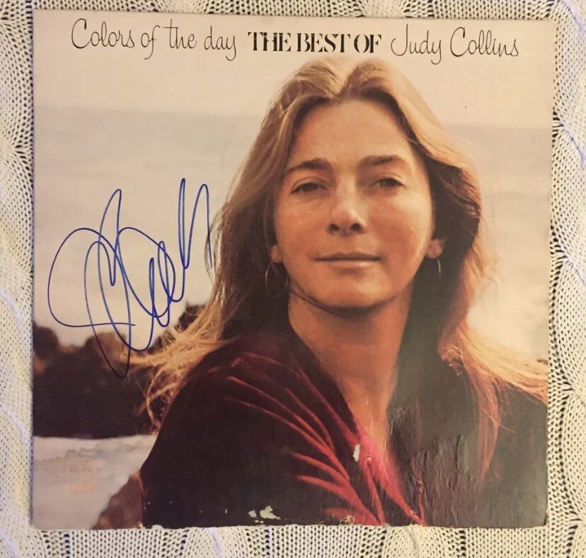 Judy Collins SIGNED Vinyl Record ALBUM Cover “Colors Of The Day” The Best Of
