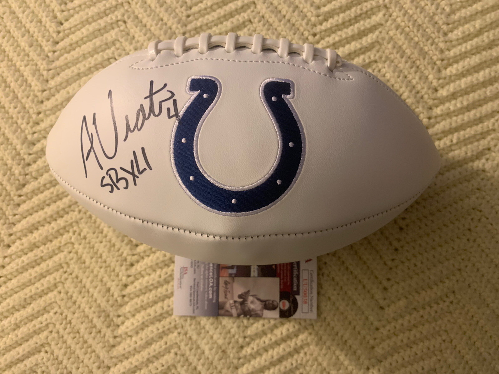 Adam Vinatieri Signed NfL Logo Football Indianapolis Colts JSA Authenticated COA
