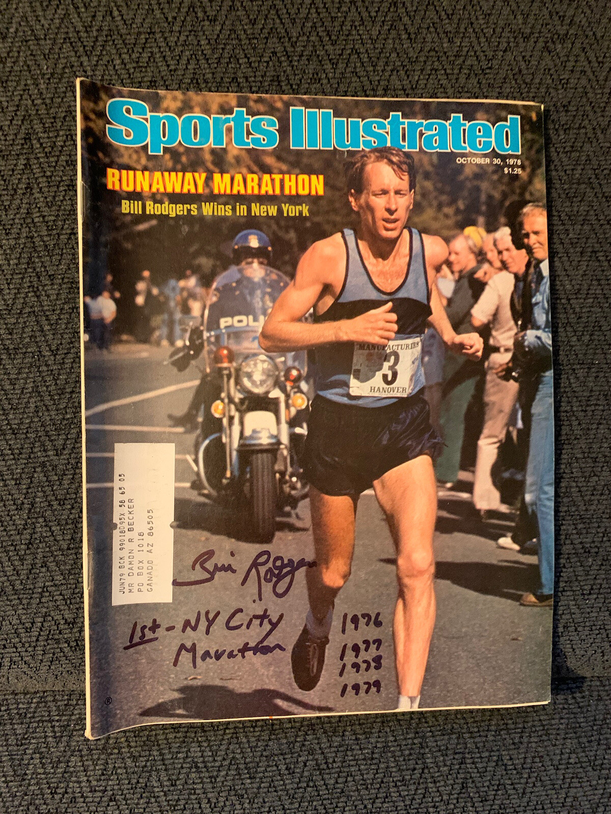 Bill Rodgers Signed Sports Illustrated Magazine Autographed
