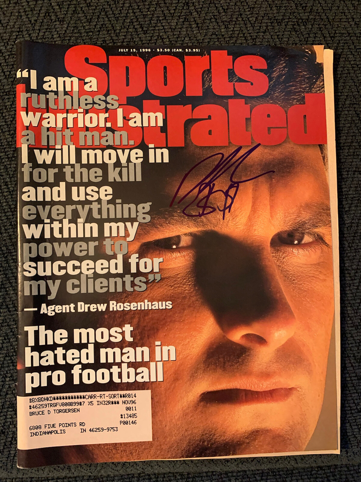 Drew Rosenhaus Signed Sports Illustrated Magazine Autographed Super Agent
