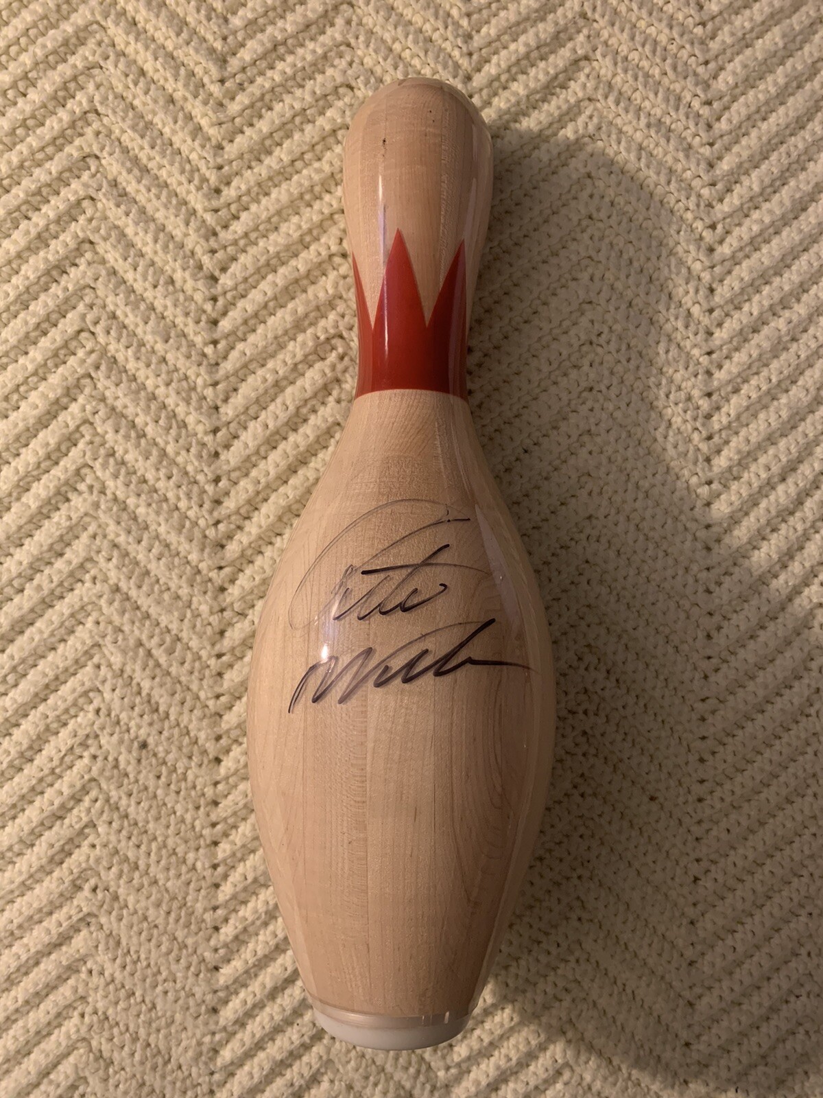 Pete Weber Brunswick PBA Signed Unused Bowling Pin Autographed Unique
