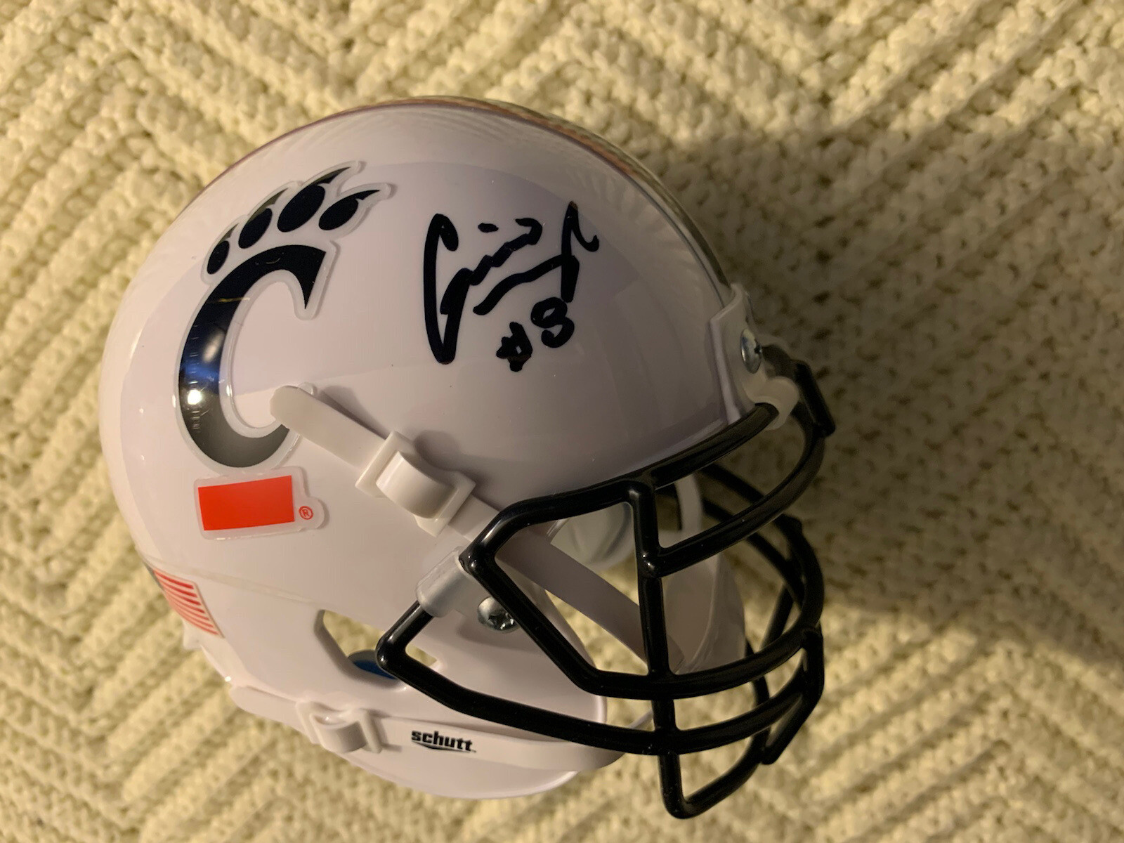 Gino Guidugli Signed Cincinnati Bearcats Mini Helmet Autographed
