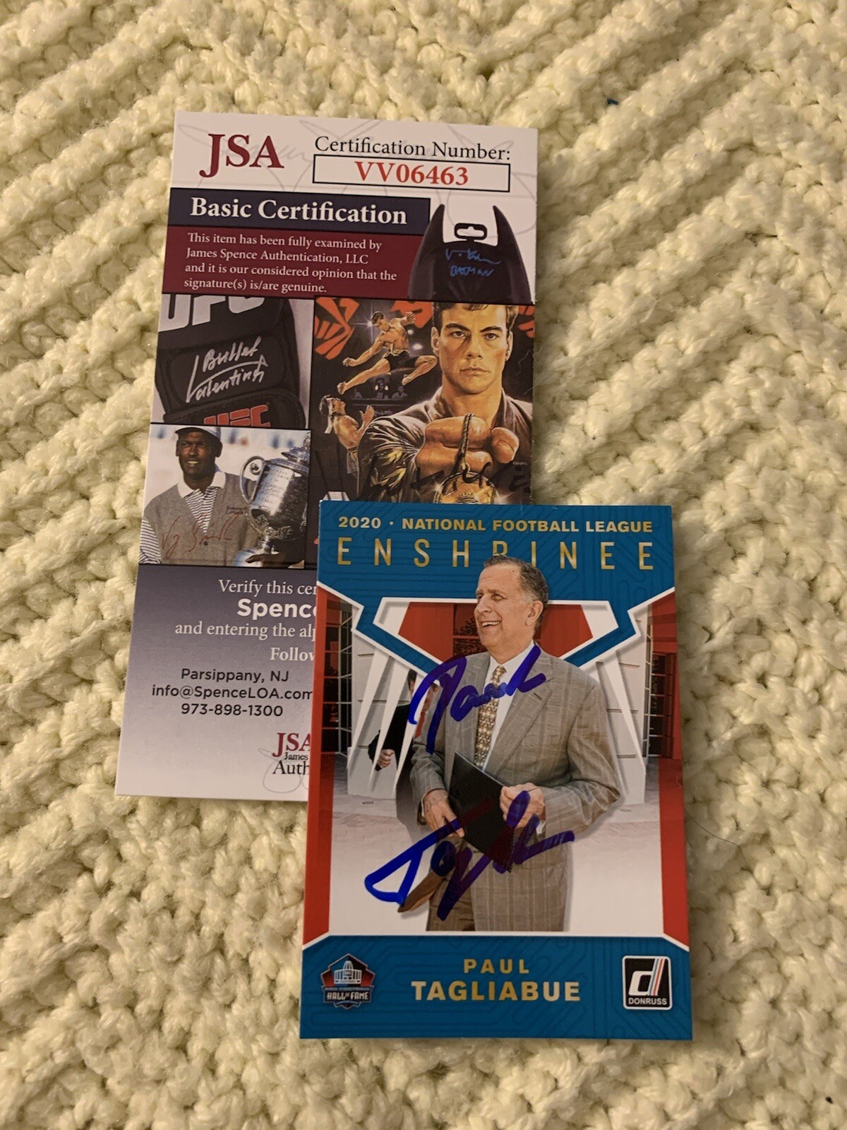 Paul Tagliabue Signed Trading Card Panini HOF 2020 JSA Authenticated COA￼ NFL
