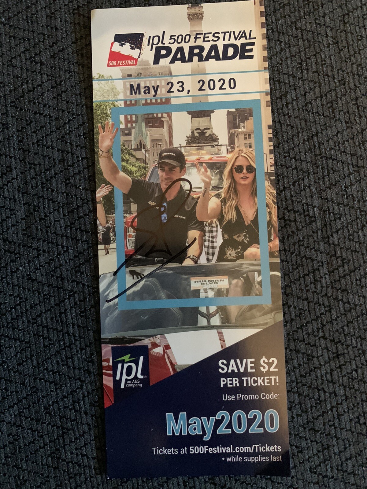 Indianapolis 500 Simon Pagenaud Signed Indy 500 Festival Parade Brochure 2020
