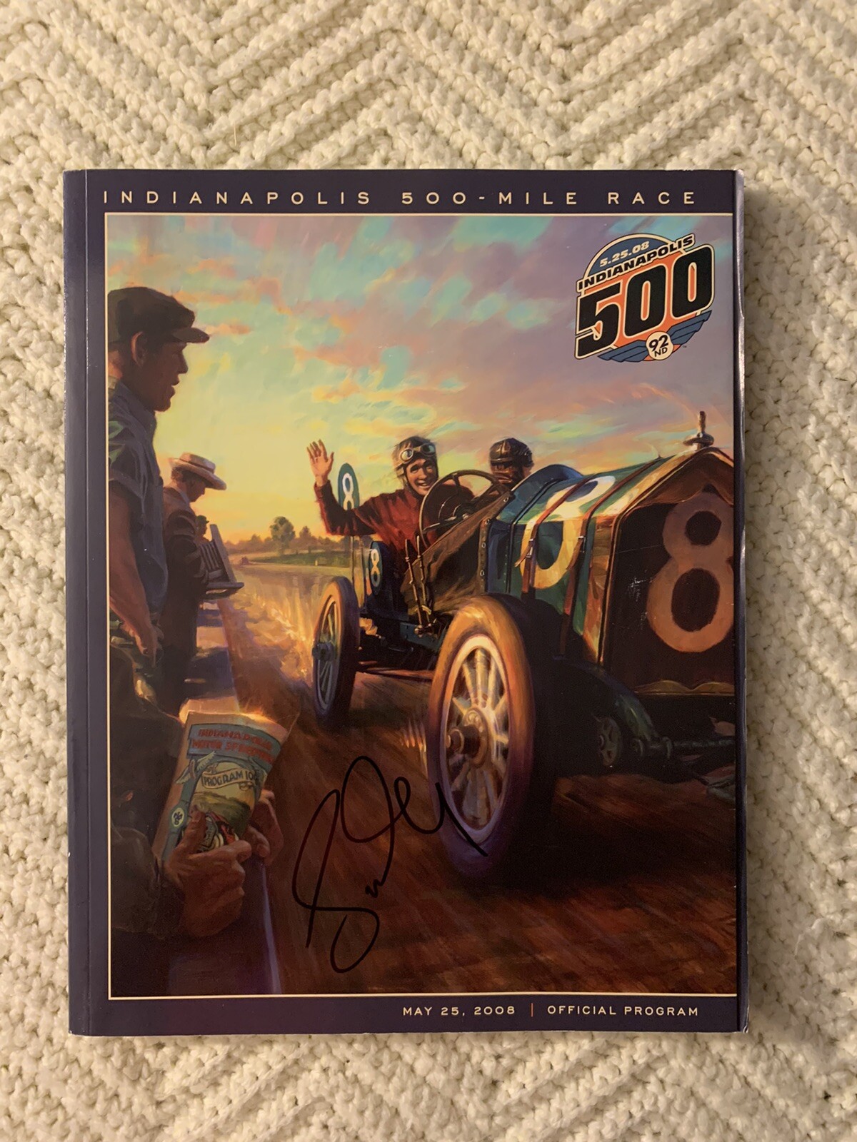 2008 Indy 500 Program Signed By Winner Scott Dixon Autographed Indianapolis
