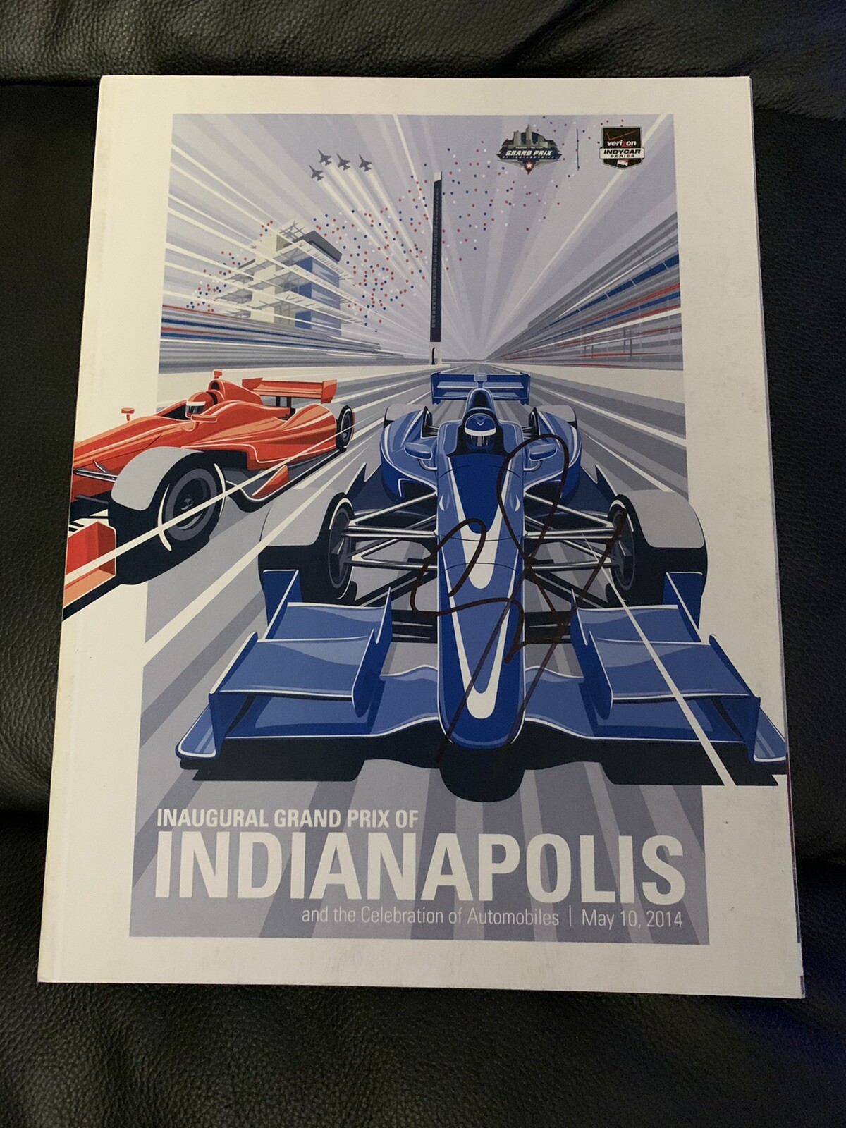 2014 Inaugural Indy Grand Prix Program Signed By Winner Simon Pagenaud X 2 Auto
