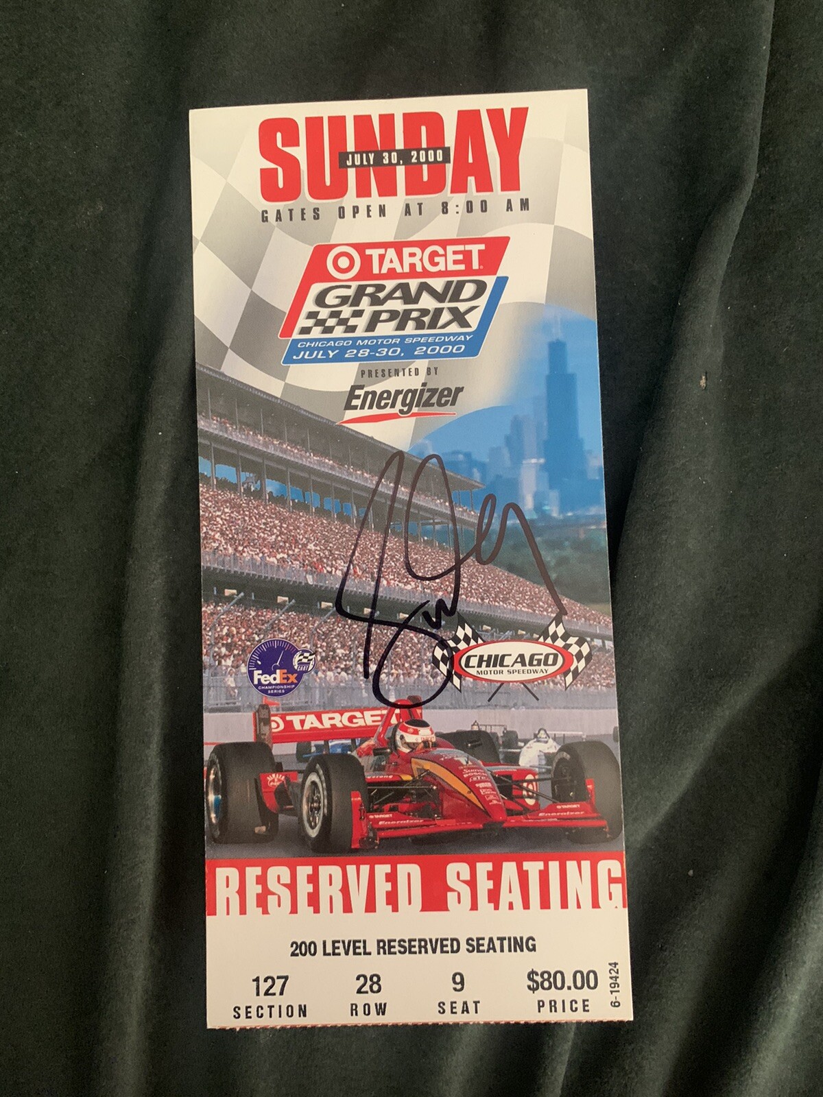 Scott Dixon Signed Target Chicago GP Ticket 2000 No Race Indianapolis 500 Indy

