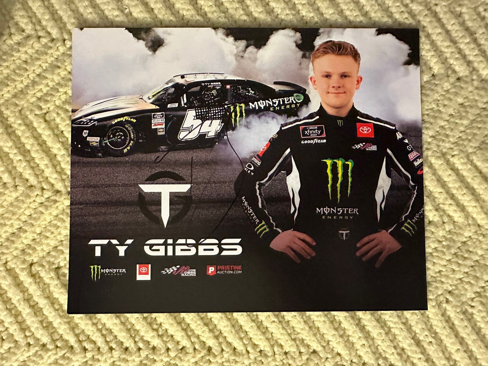 Ty Gibbs Signed Promo Hero Card Nascar Autographed 2021 Xfinity
