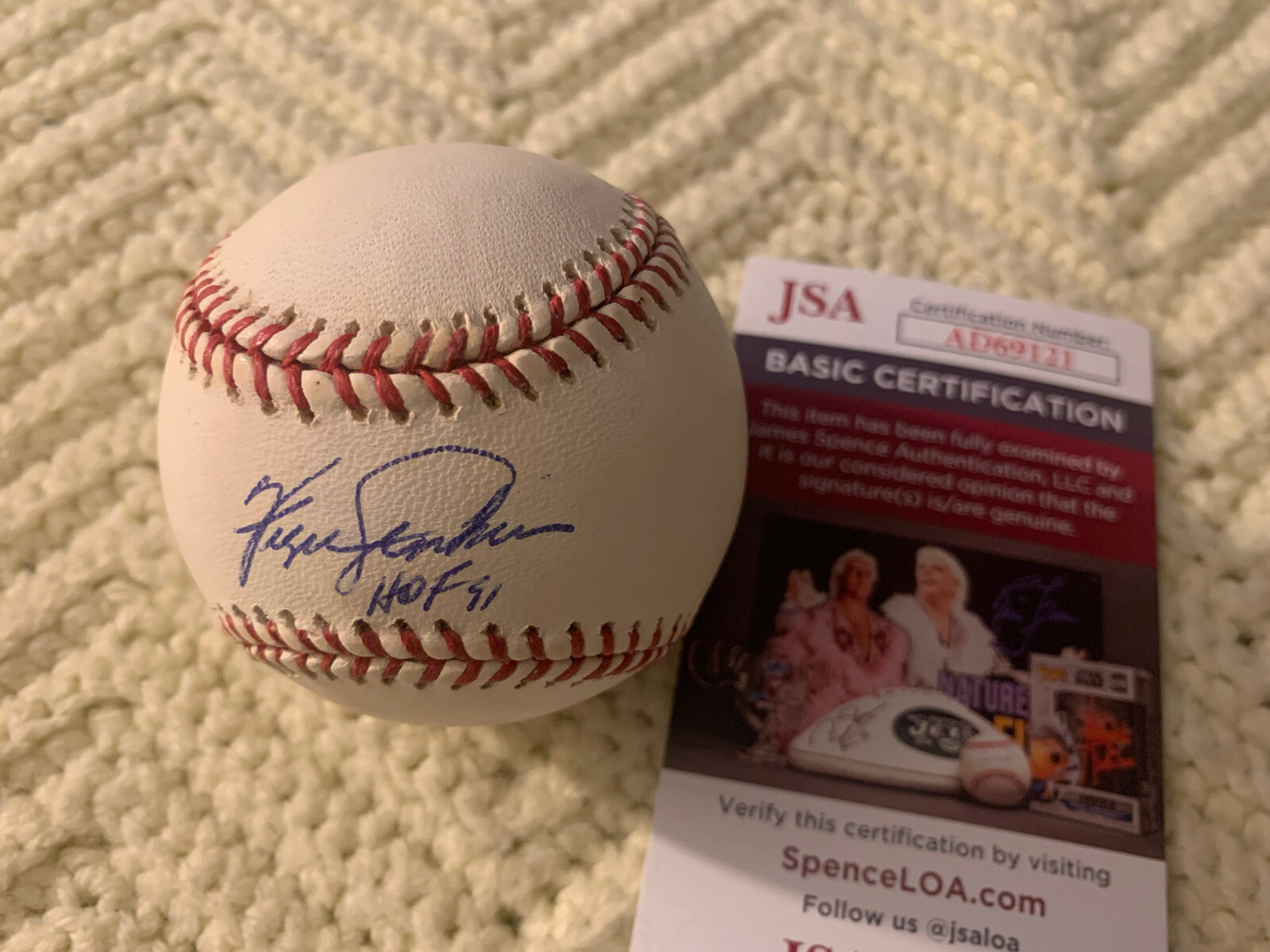 Fergie Jenkins Signed Official Baseball Authentic ROMLB JSA Authenticated COA
