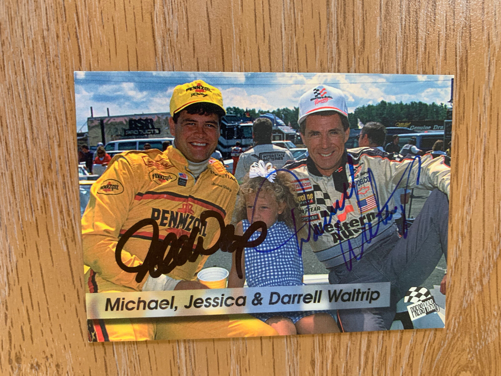 Signed Darrell & Michael Waltrip Nascar Legends Trading Card Autographed
