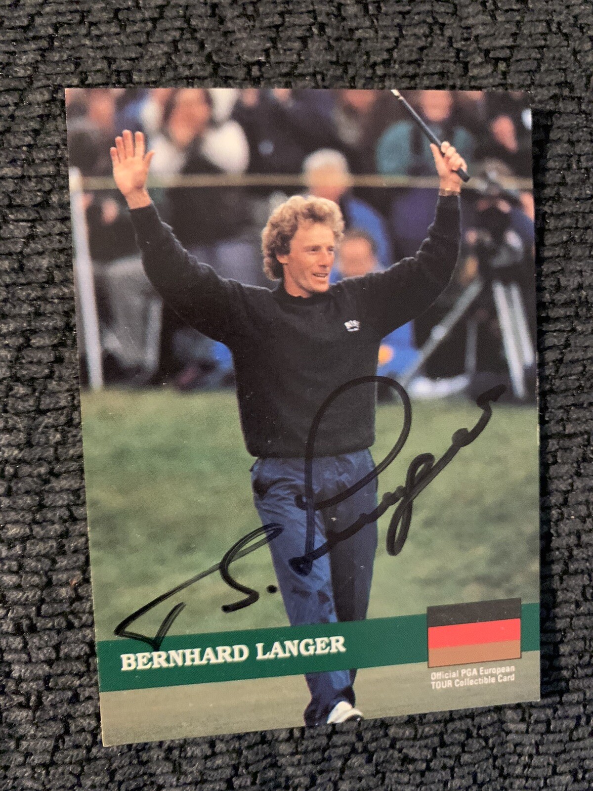 Bernhard Langer Signed Pga Tour Golf Card Rookie Autographed 1992
