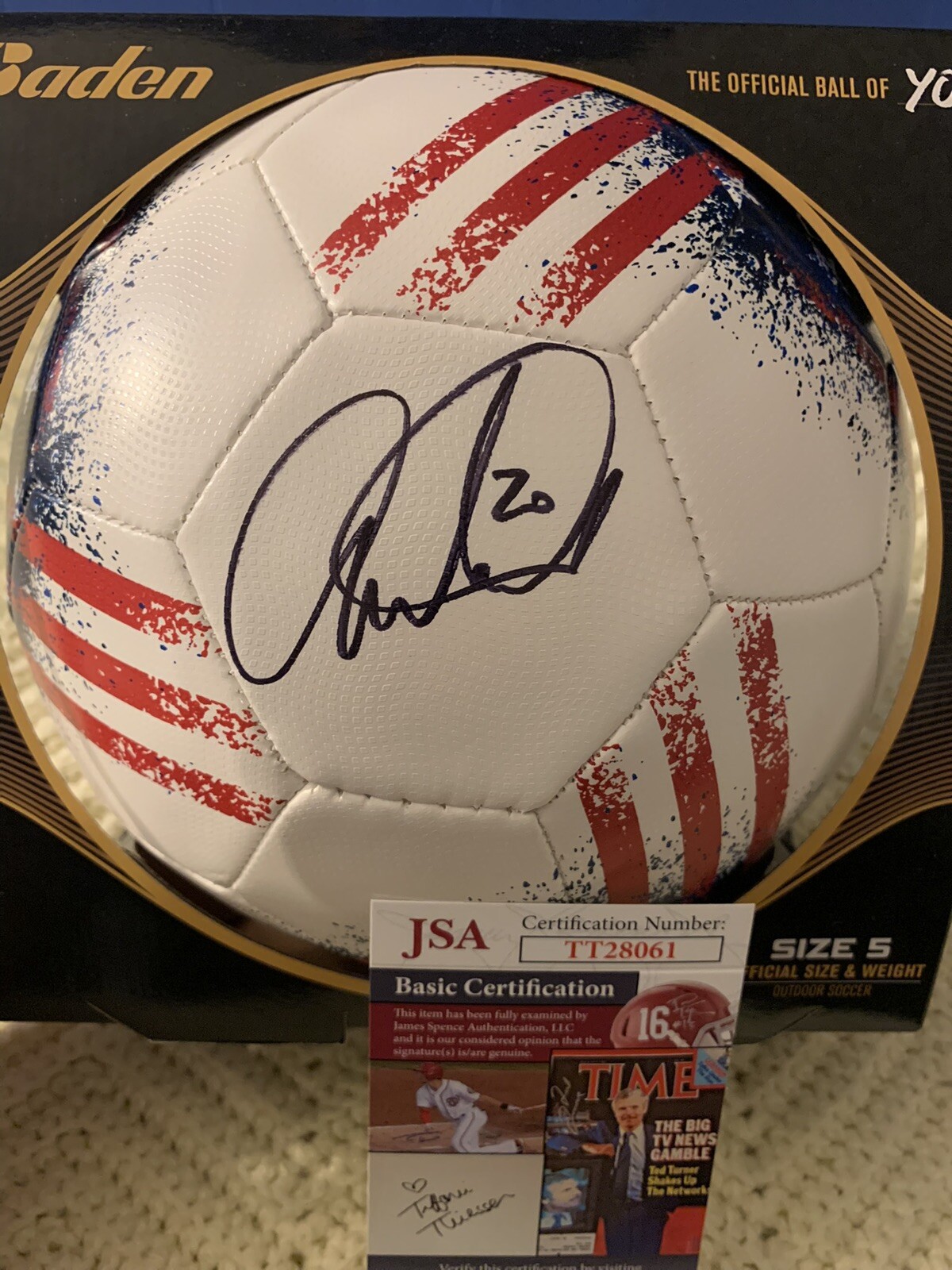 Abby Wambach Signed USA Soccer Ball Autographed JSA COA Authentication
