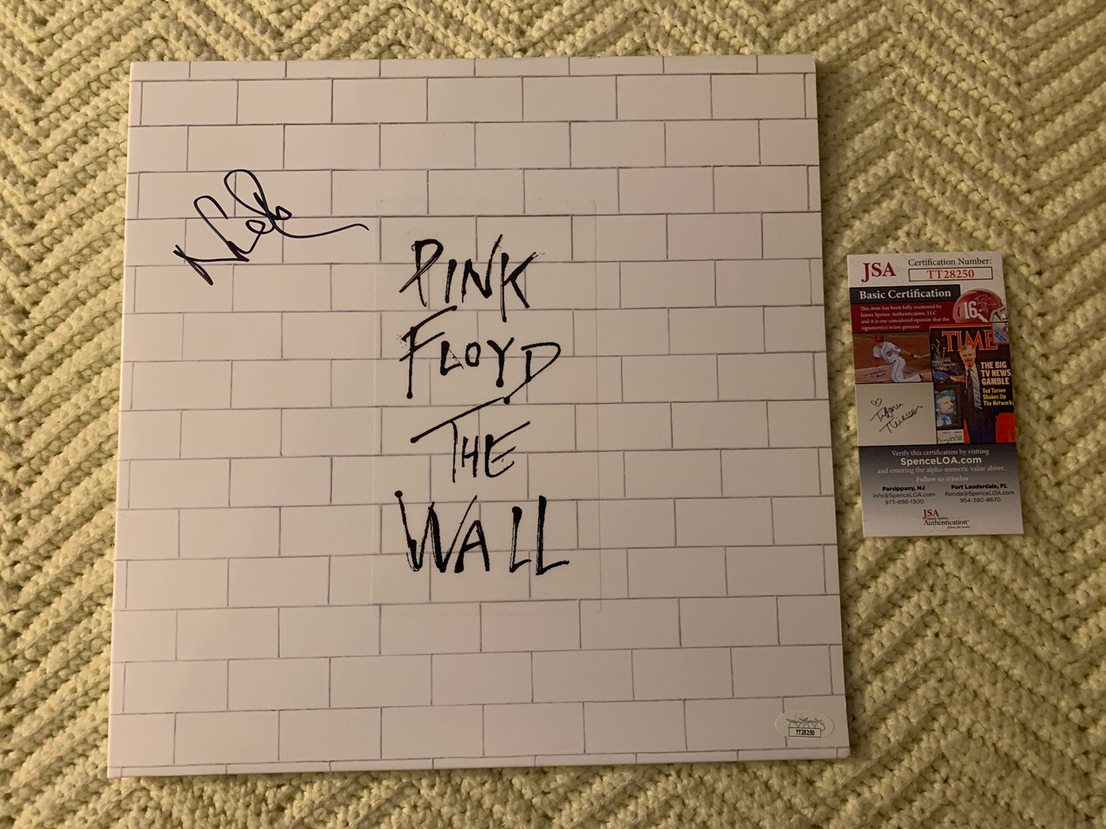 Nick Mason SIGNED 33 Vinyl Record ALBUM COVER JSA Authenticated COA The Wall
