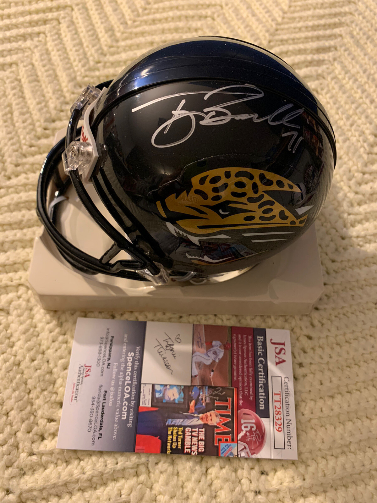 Tony Boselli Jaguars Signed Mini Helmet Autographed JSA Authenticated COA
