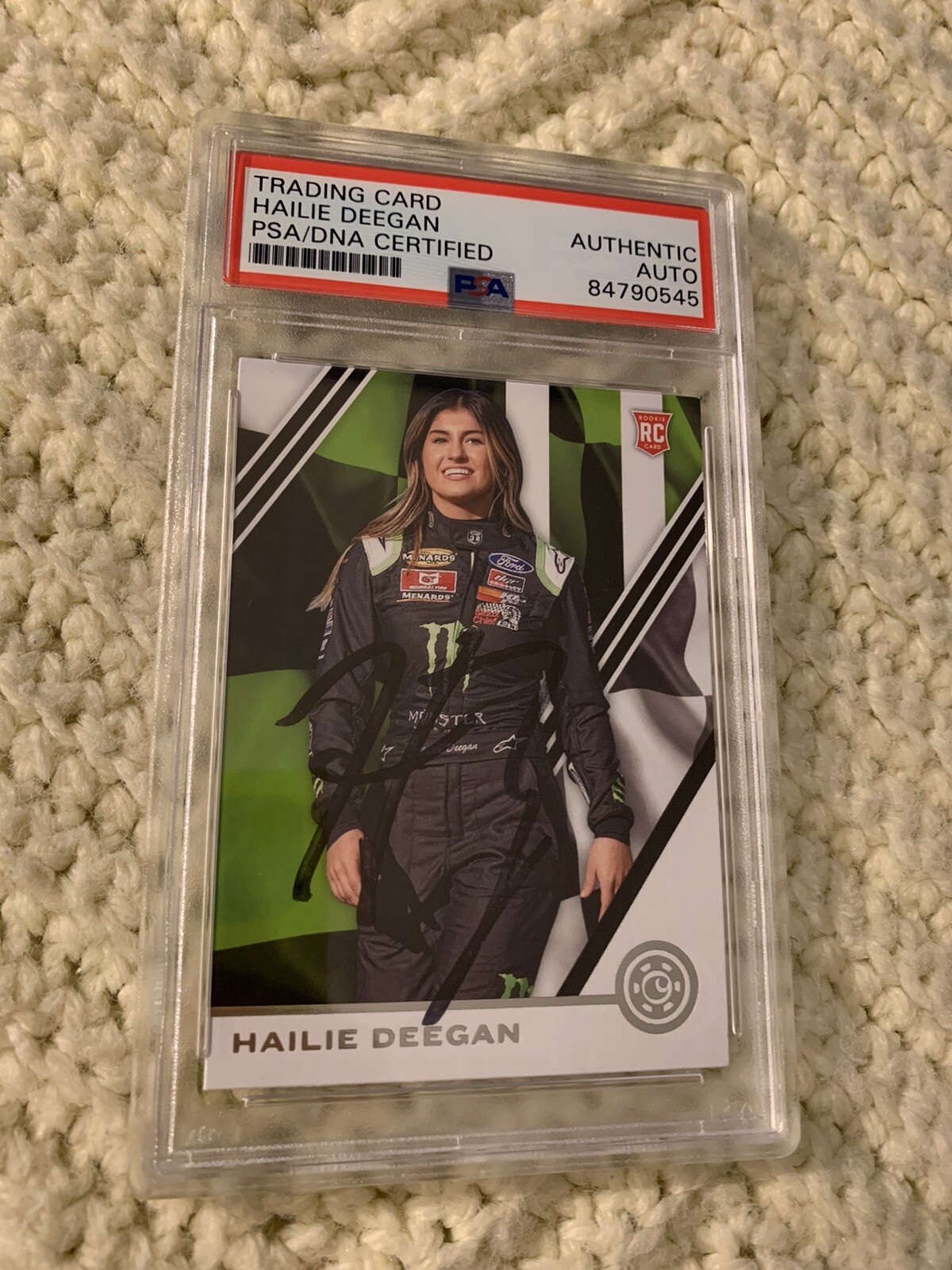 Hailie Deegan Signed 2020 Panini Card #35 PSA /DNA Slab COA Autographed
