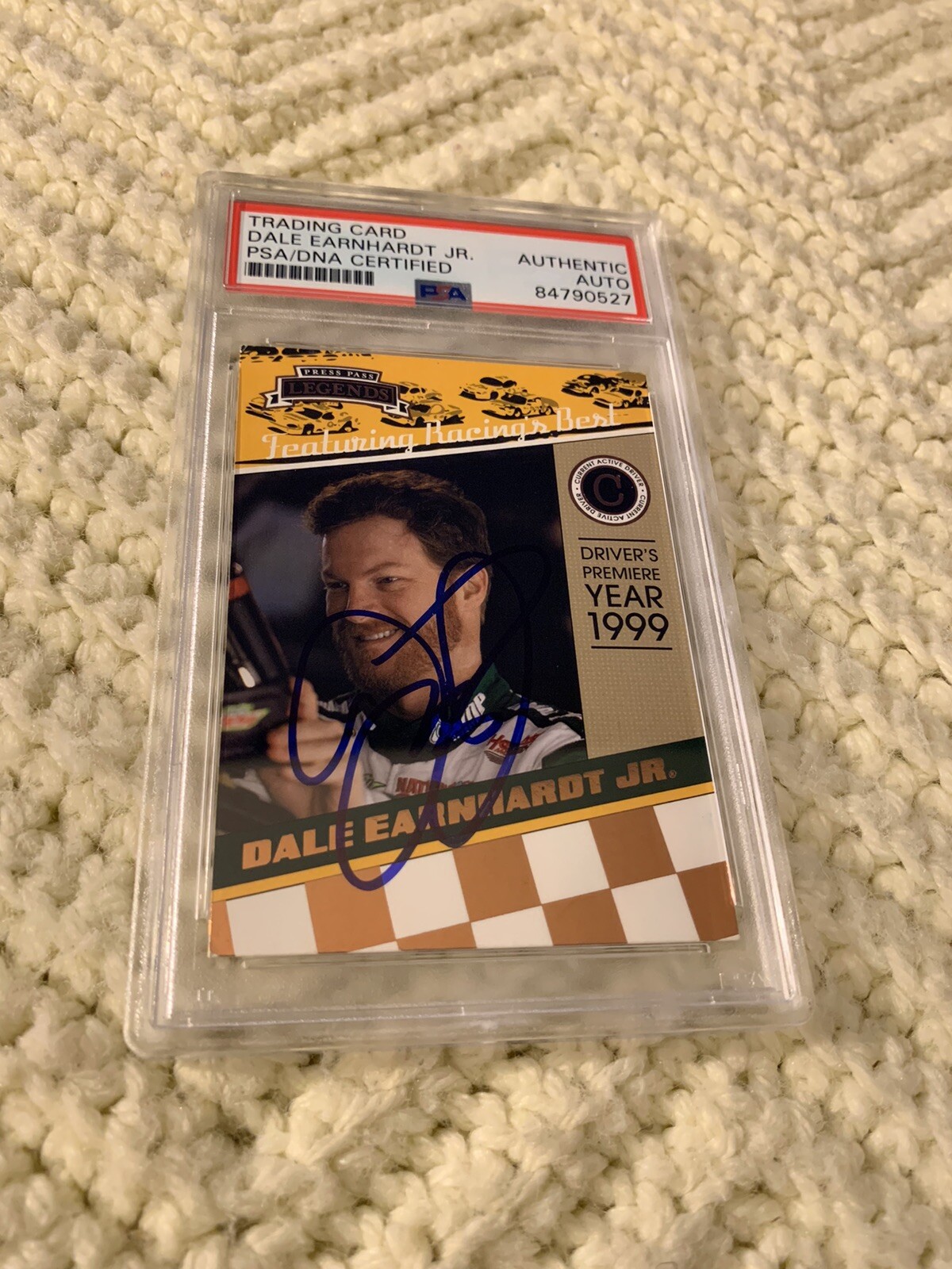 Dale Earnhardt Jr Signed 2011 Press Pass Legends Card #40 PSA /DNA Slab COA
