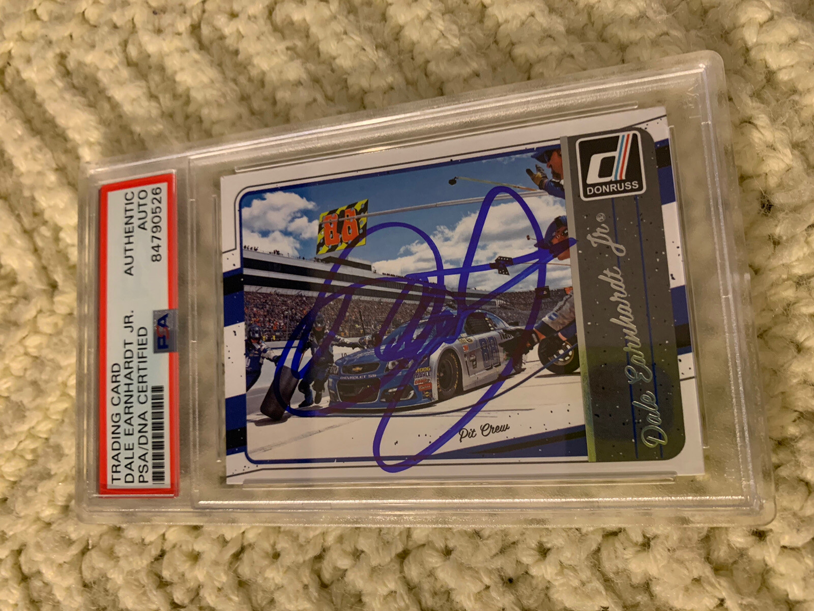 Dale Earnhardt Jr Signed 2017 Donruss Card #37 PSA /DNA Slab COA Autographed
