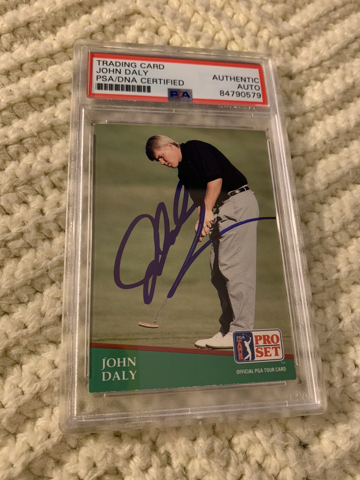 John Daly Signed 1991 Pro Set Card #93 PSA /DNA COA RC Rookie Autographed
