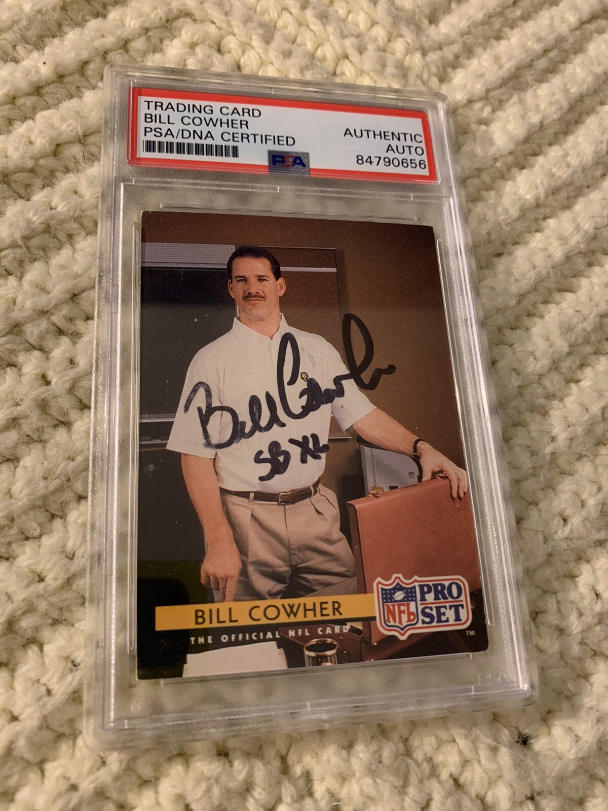 Bill Cowher Signed 1992 Pro Set Card #306 PSA /DNA COA RC Rookie Autographed
