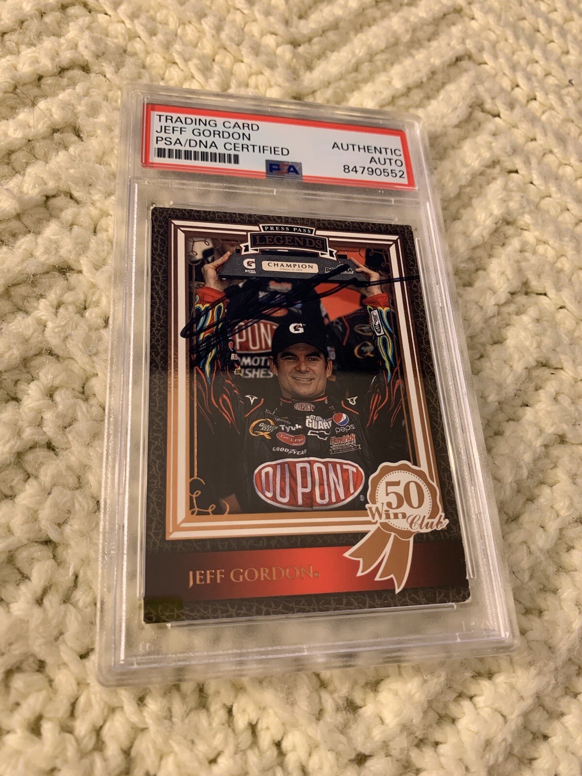 Jeff Gordon Signed 2011 Press Pass Legends Card #66 PSA /DNA Slab COA
