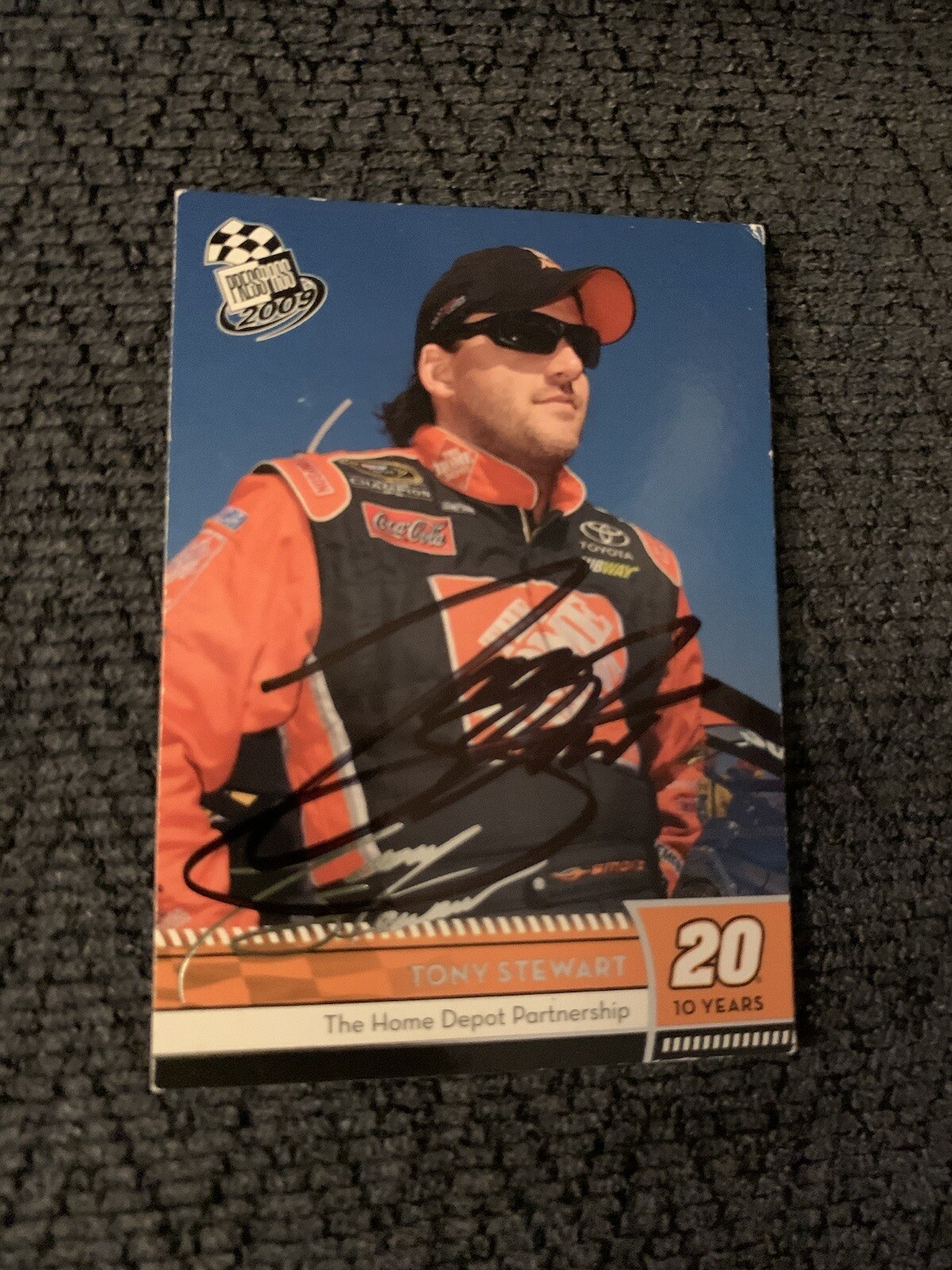TONY STEWART SIGNED TRADING CARD NASCAR RACING AUTOGRAPHED COLLECTIBLE MEMORABILIA