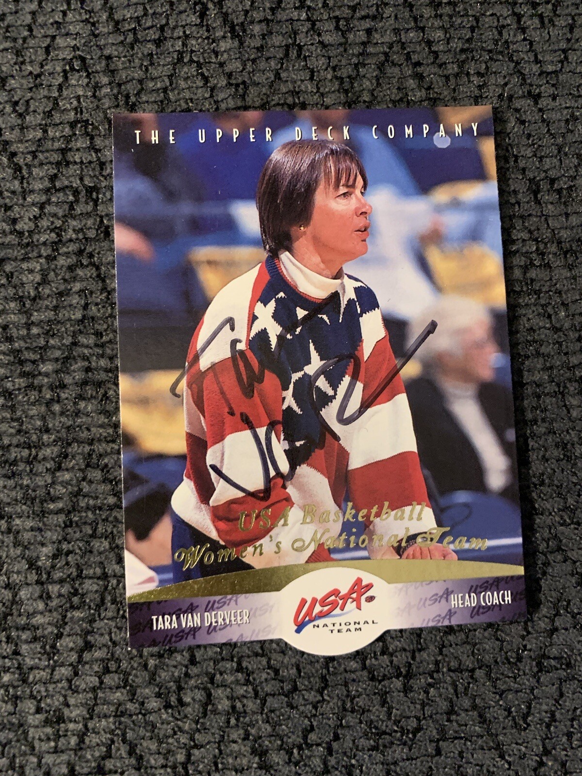 Coach Tara VanDerveer Signed Trading Card Autographed 1996 RC Rookie Stanford
