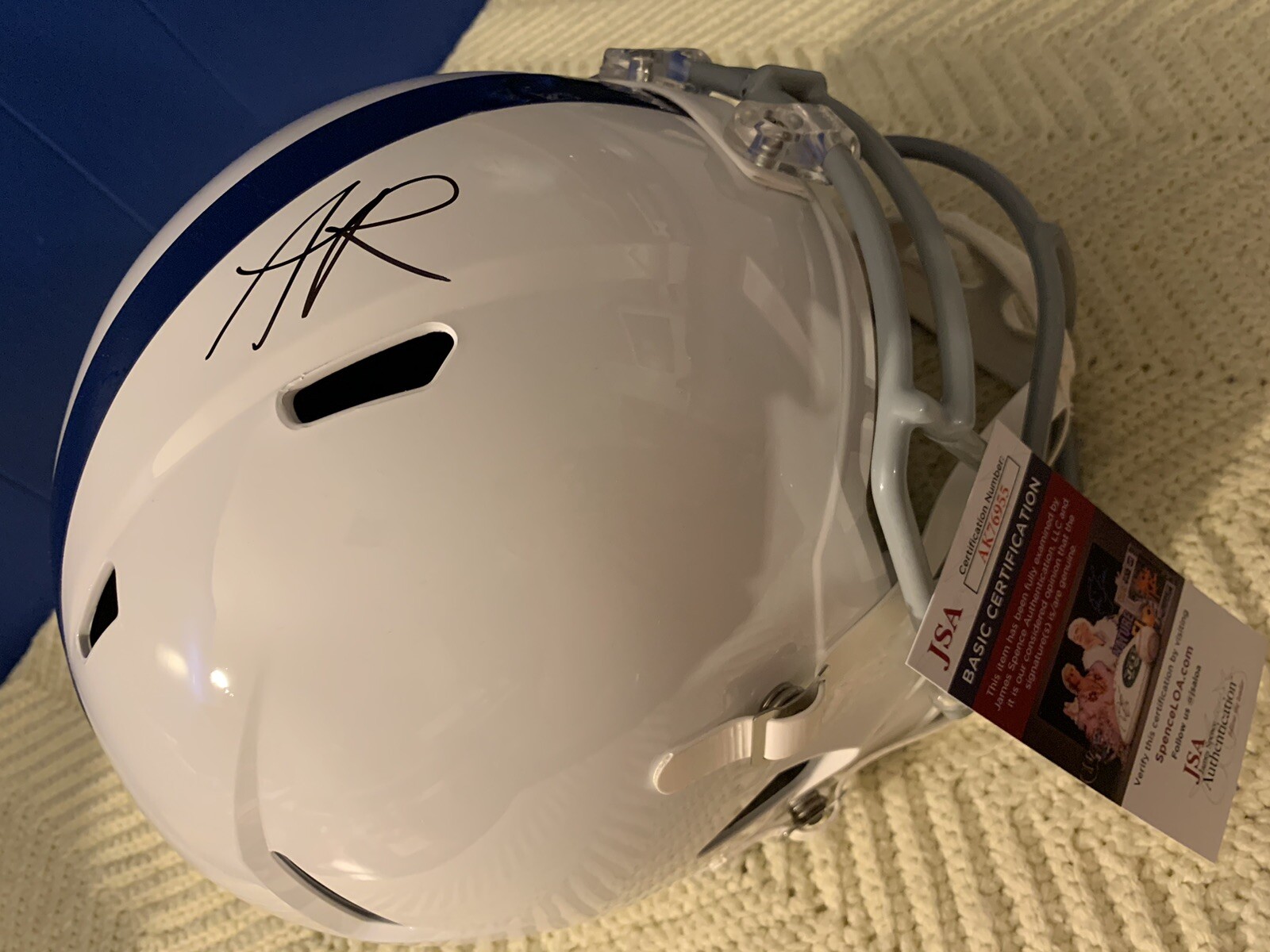 Anthony Richardson Signed Full Size Helmet Colts F/S JSA Authentication COA
