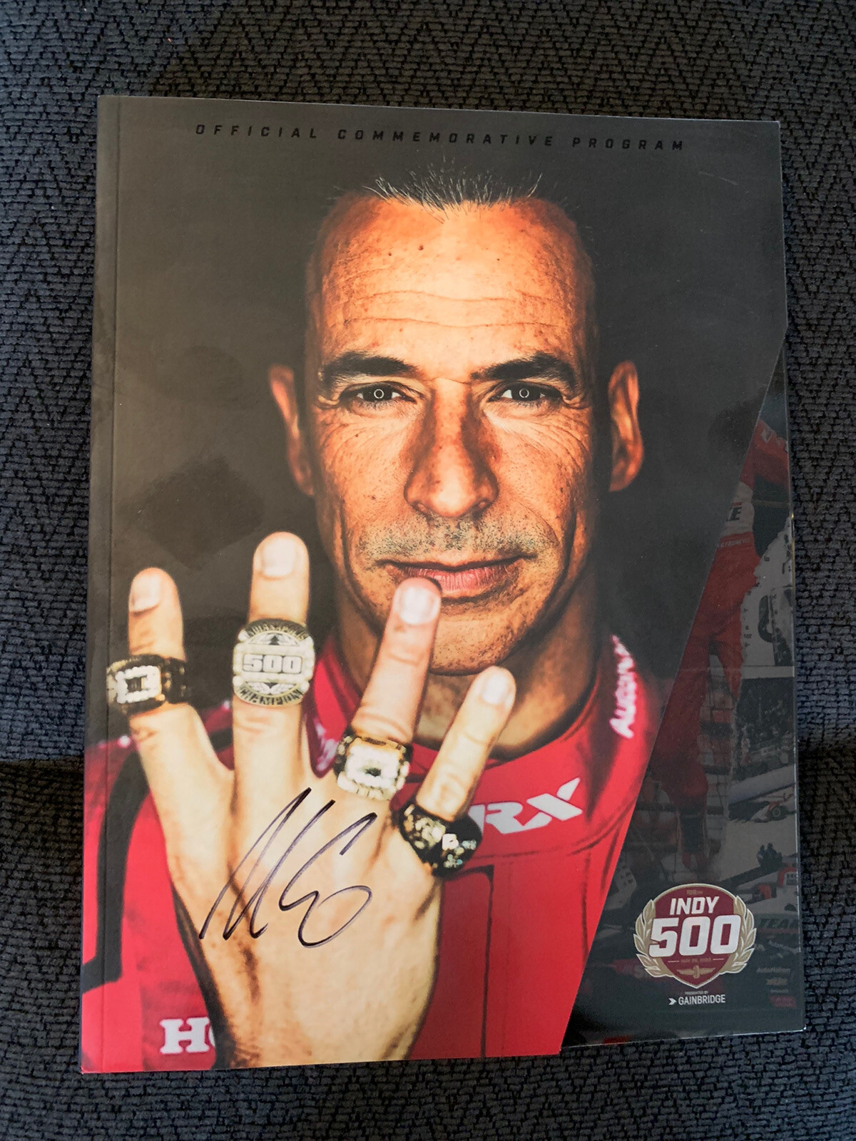 2022 Indianapolis 500 Program Signed Winner Marcus Ericsson Autographed Indy Car
