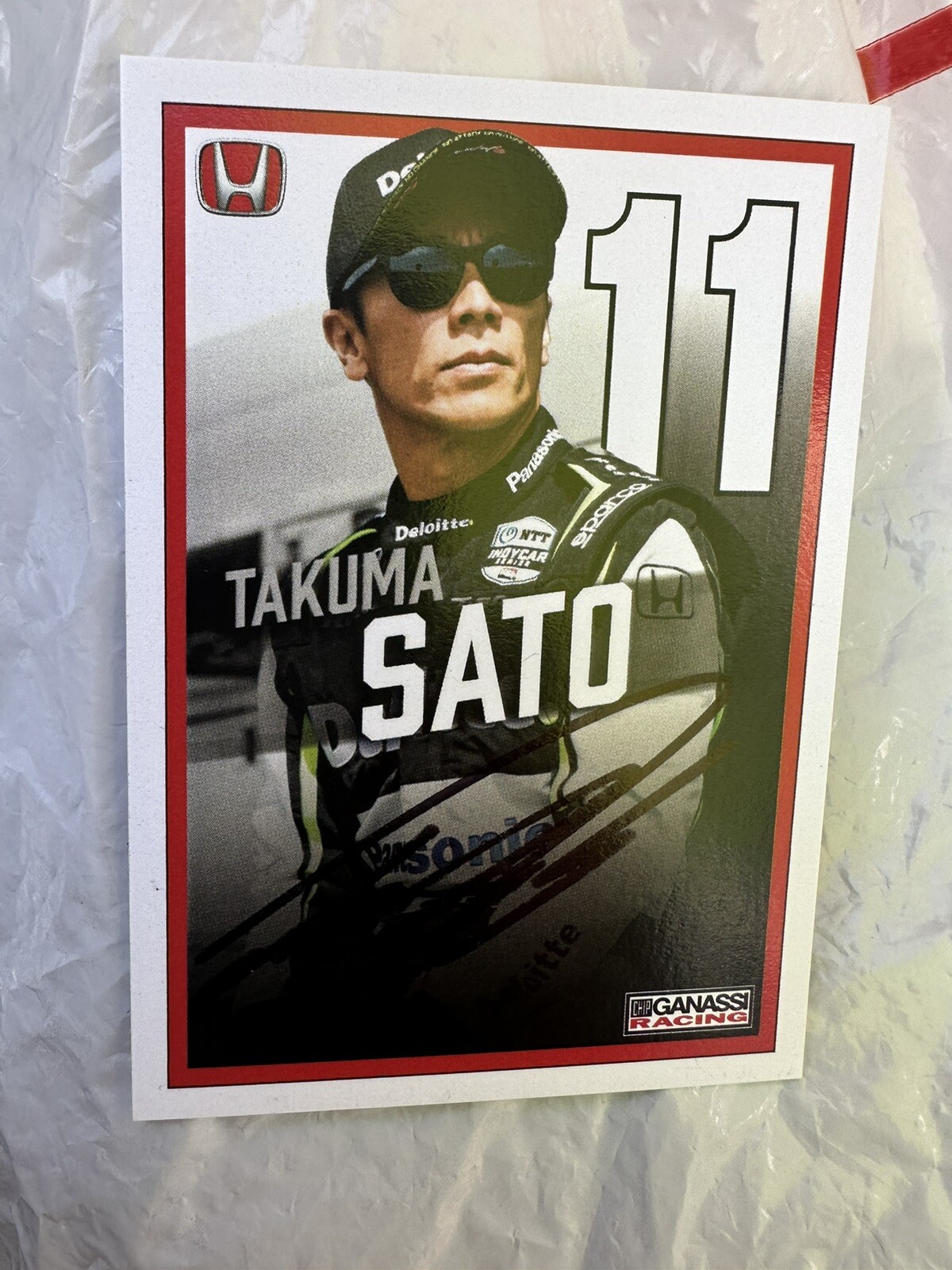 TAKUMA SATO SIGNED INDIANAPOLIS 500 TRADING CARD INDY CAR 2023 PROMO HERO COLLECTIBLE MEMORABILIA