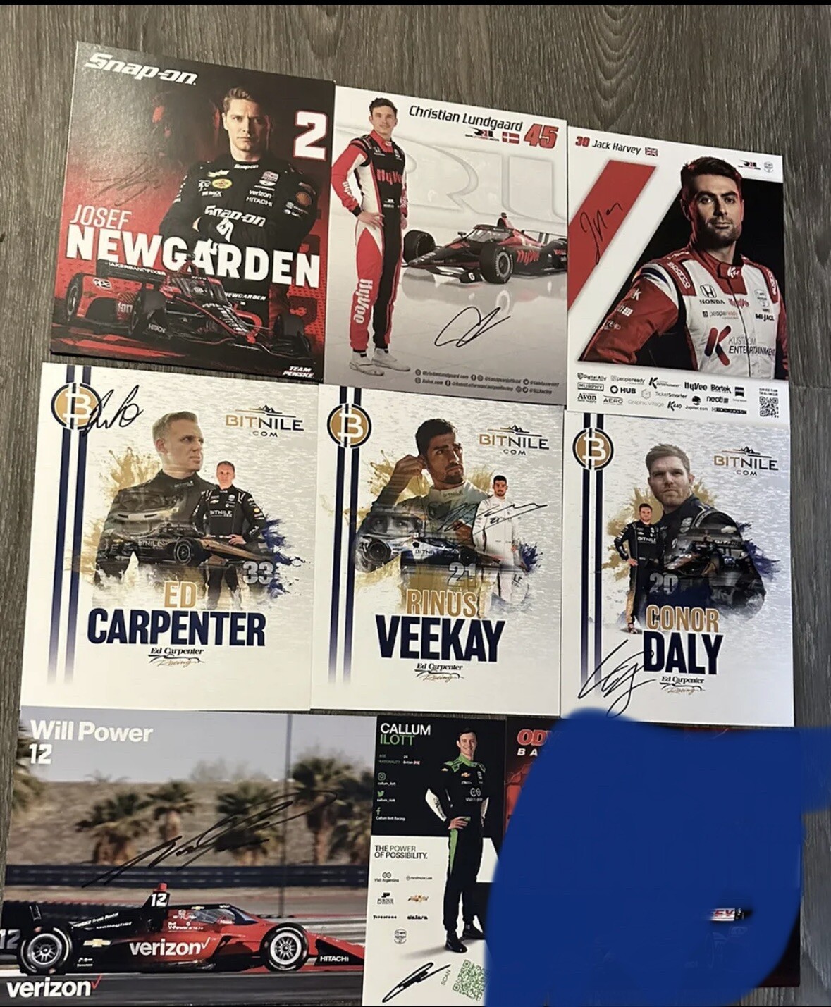 Indianapolis 500 Lot Of 21 Promo/hero Cards 2023 Signed Indy Josef Newgarden ++
