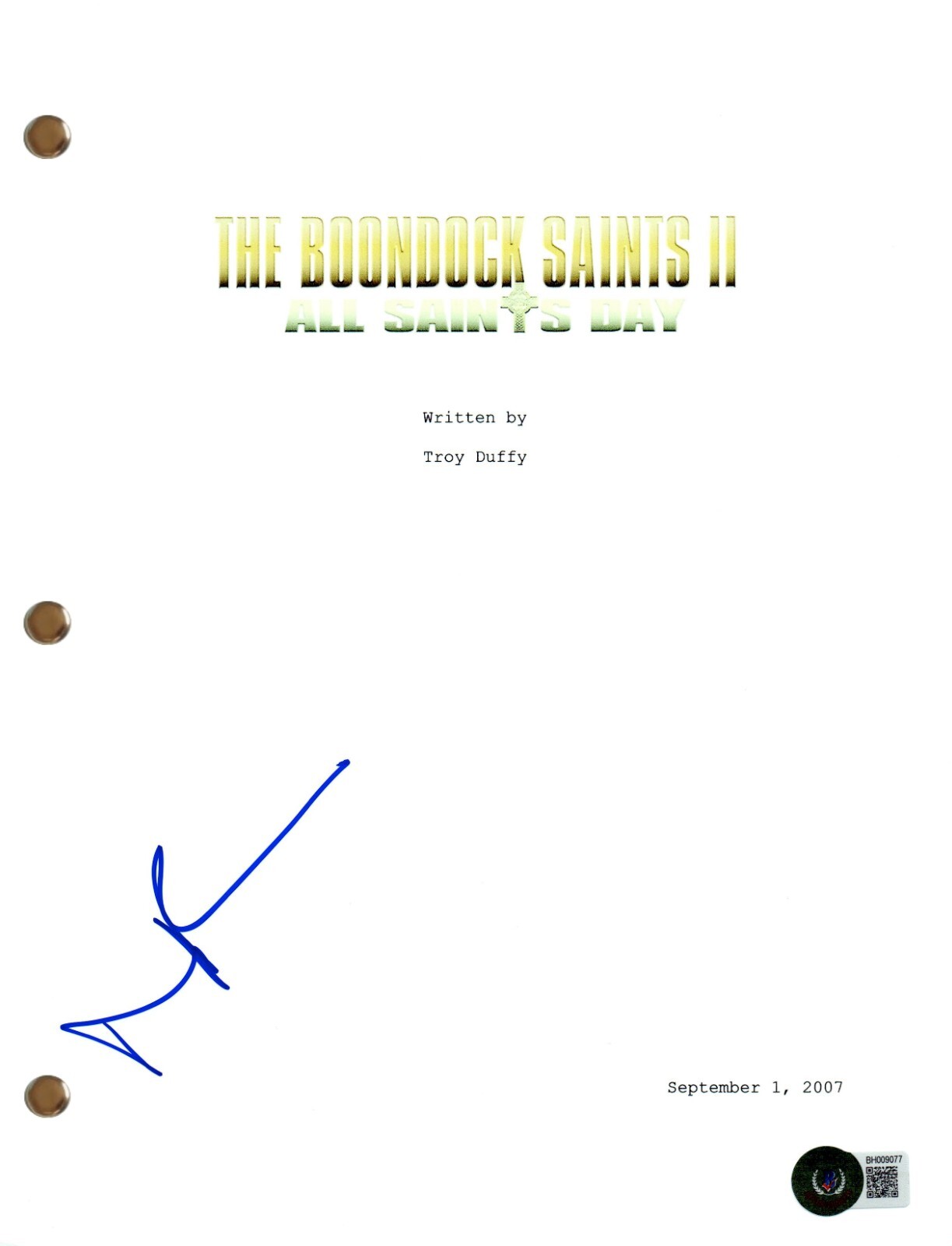 Norman Reedus Signed Autograph The Boondock Saints II 2 Movie Script Beckett COA
