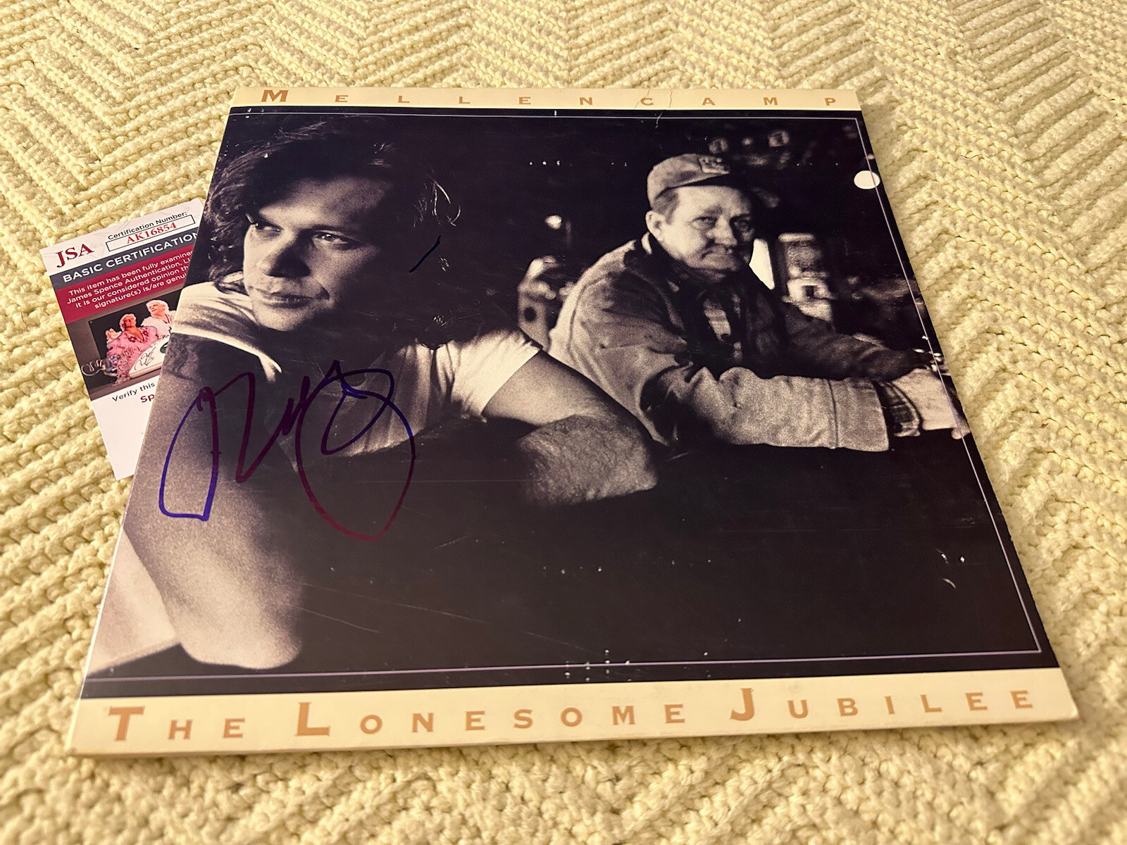 John Mellencamp SIGNED Lonesome Jubilee Vinyl ALBUM JSA Authenticated COA
