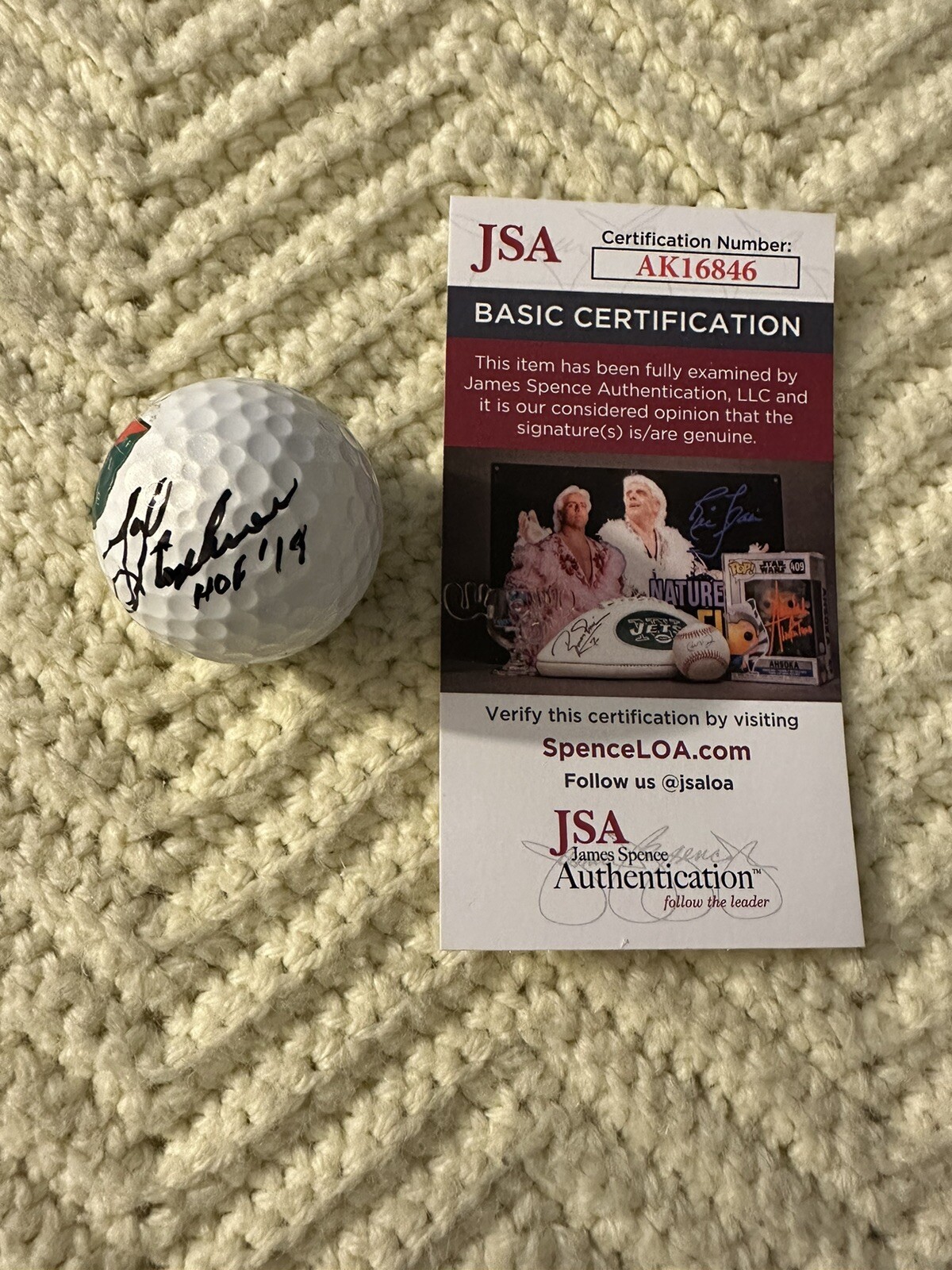 Jan Stephenson Signed World Golf Hall Of Fame Ball LPGA JSA Authentication COA
