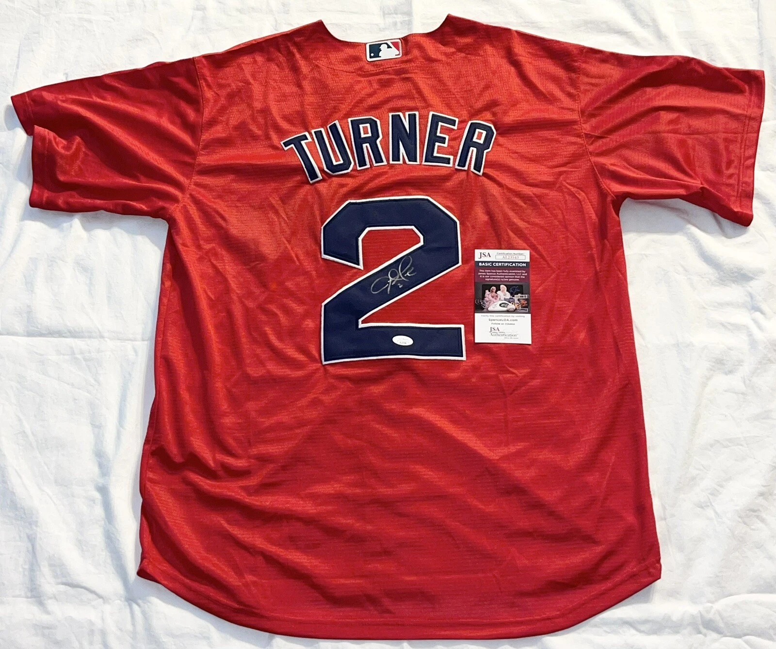 Justin Turner Signed Autographed Boston Red Sox Jersey JSA World Series Champs
