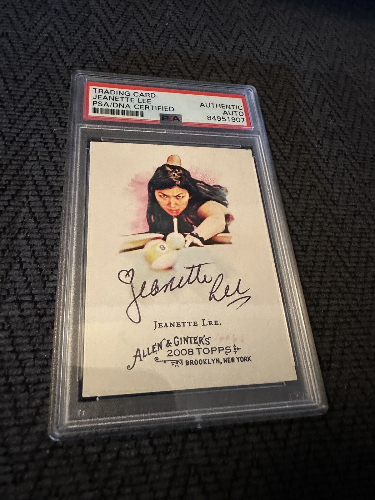Jeanette Lee Signed 2008 Allen & Ginter #282 Card PSA /DNA Slab COA Autographed
