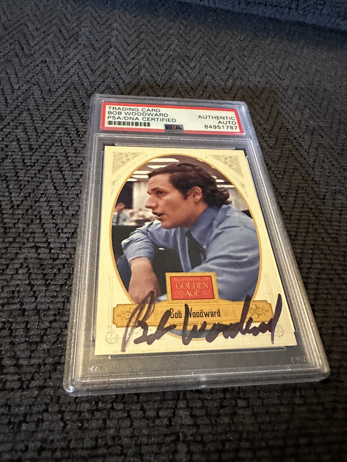 Bob Woodward Signed 2012 Panini Golden Age #136 Card PSA /DNA Slab COA Watergate
